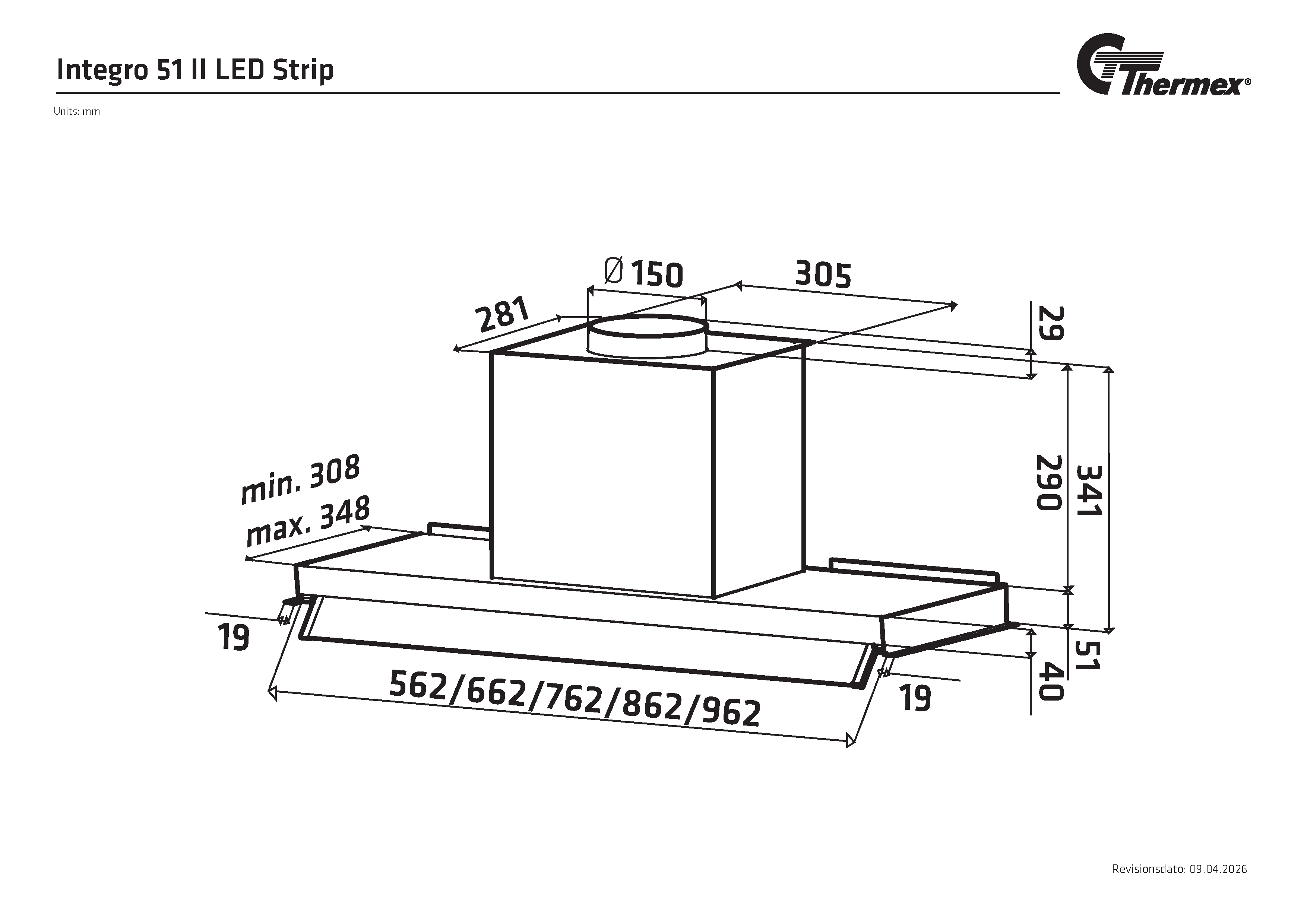 Integro 51 II LED strip 60 cm
